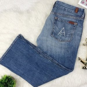 7 FAMK Boot Cut Cropped Jeans